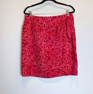 Nomadic Traders Vintage Red Floral Wrap Skirt Size Medium